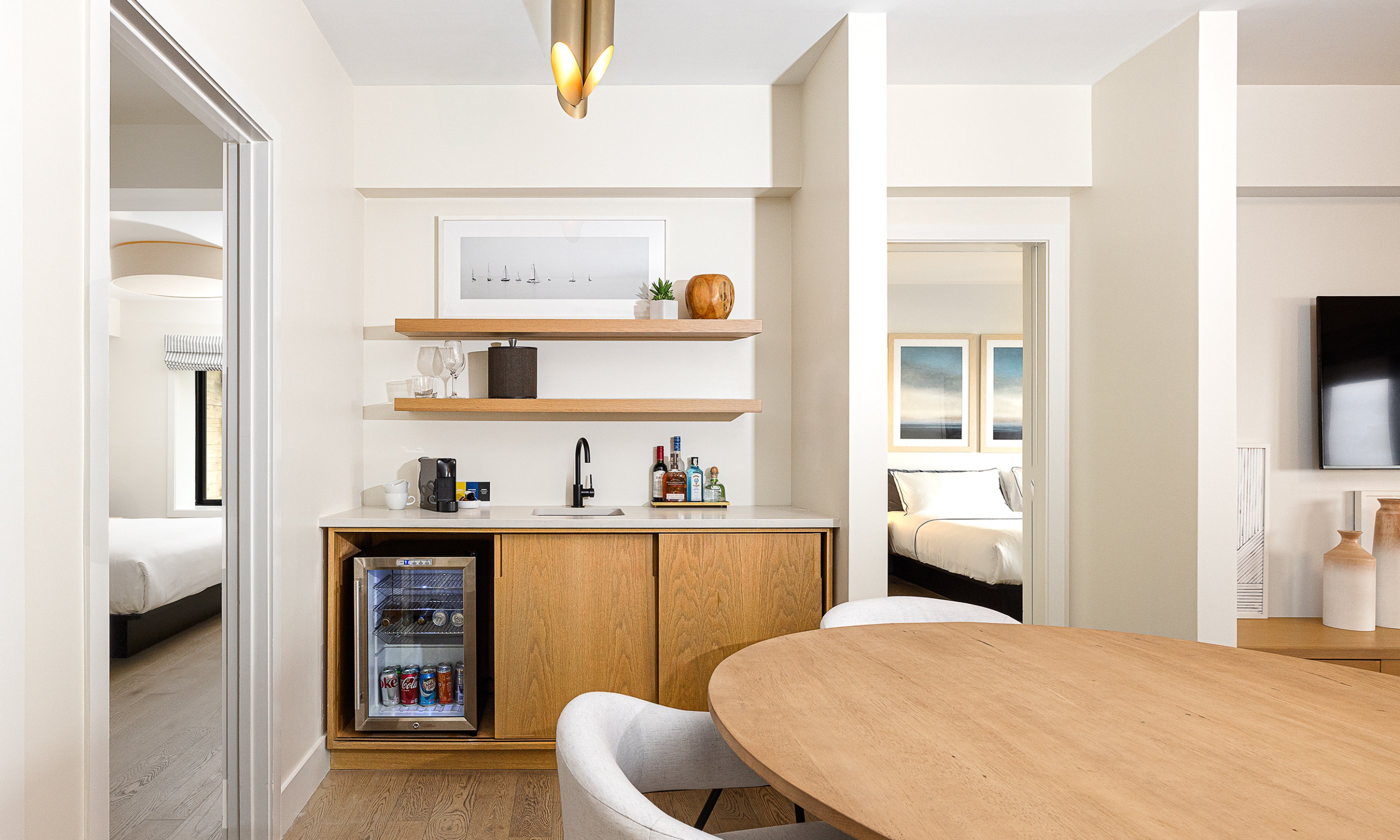 The Dining Area in the Two Bedroom Partial Ocean View Suite at Gurney's Montauk Resort